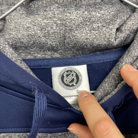 Y2K Montreal Canadiens NHL Hoodie Hockey Men L Activewear Sports Grey / Blue - Picture 5 of 14